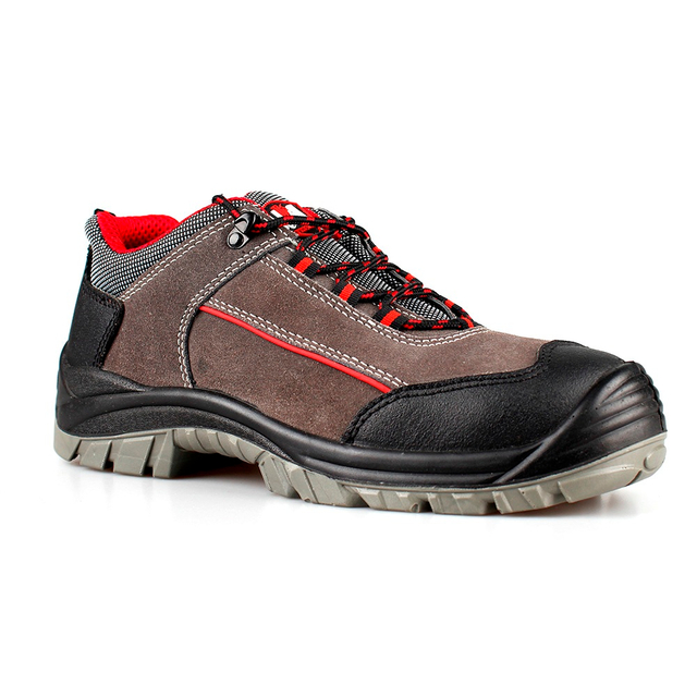 Breathable Suede Leather Safety Shoes with Comfortable PU/PU Sole