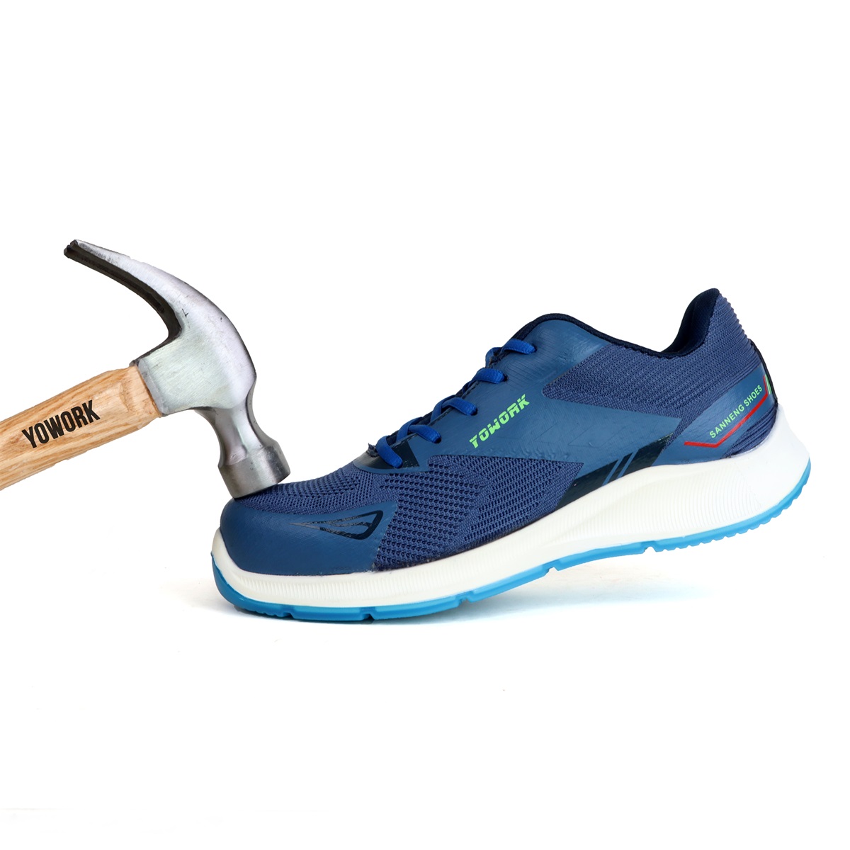 Embossed Leather Breathable Anti Slip Comfortable Work Safety Shoes