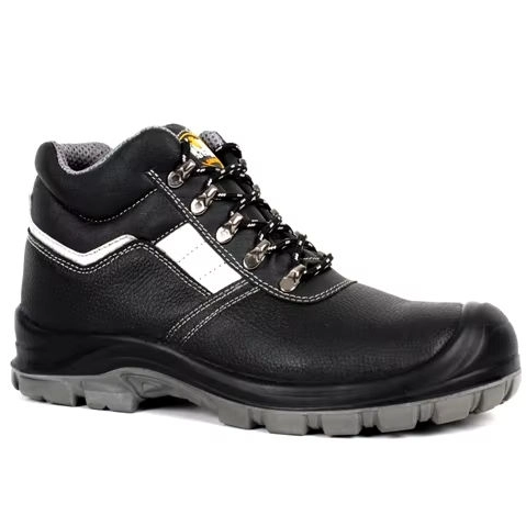 China Factory Seller Ankle Protection Safety Shoes Embossed Leather Breathable Safety Shoes Construction Workplace Safety Shoes
