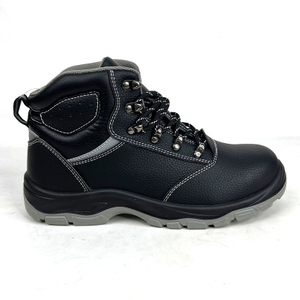 Customized Leather Mens Black Safety Work Shoes Waterproof Non Slip Boot Footwear for Men