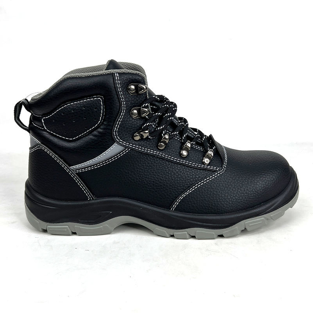 Customized Leather Mens Black Safety Work Shoes Waterproof Non Slip Boot Footwear for Men