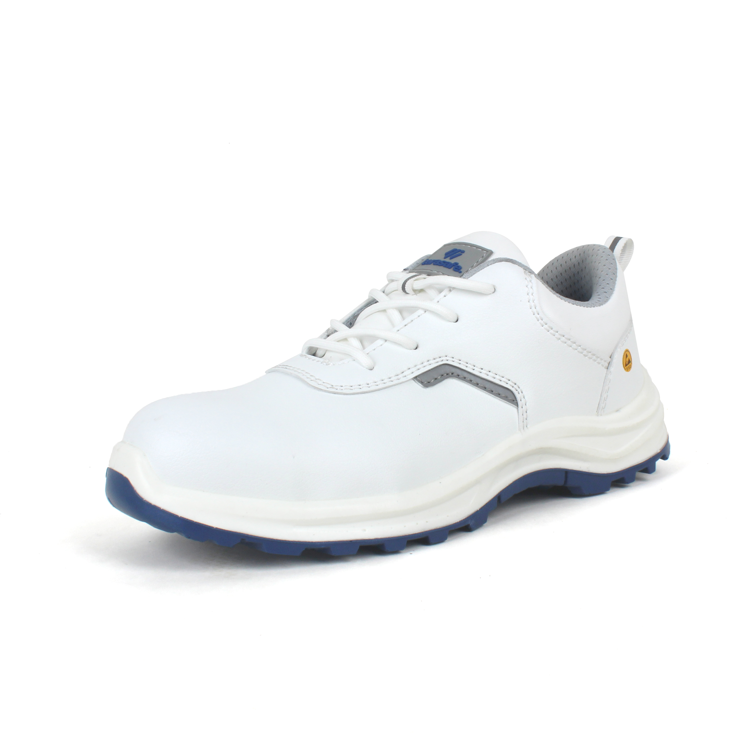 White S2 Work Safety Shoes Anti-Static Steel Toe Cap Moisture Absorbing Lining