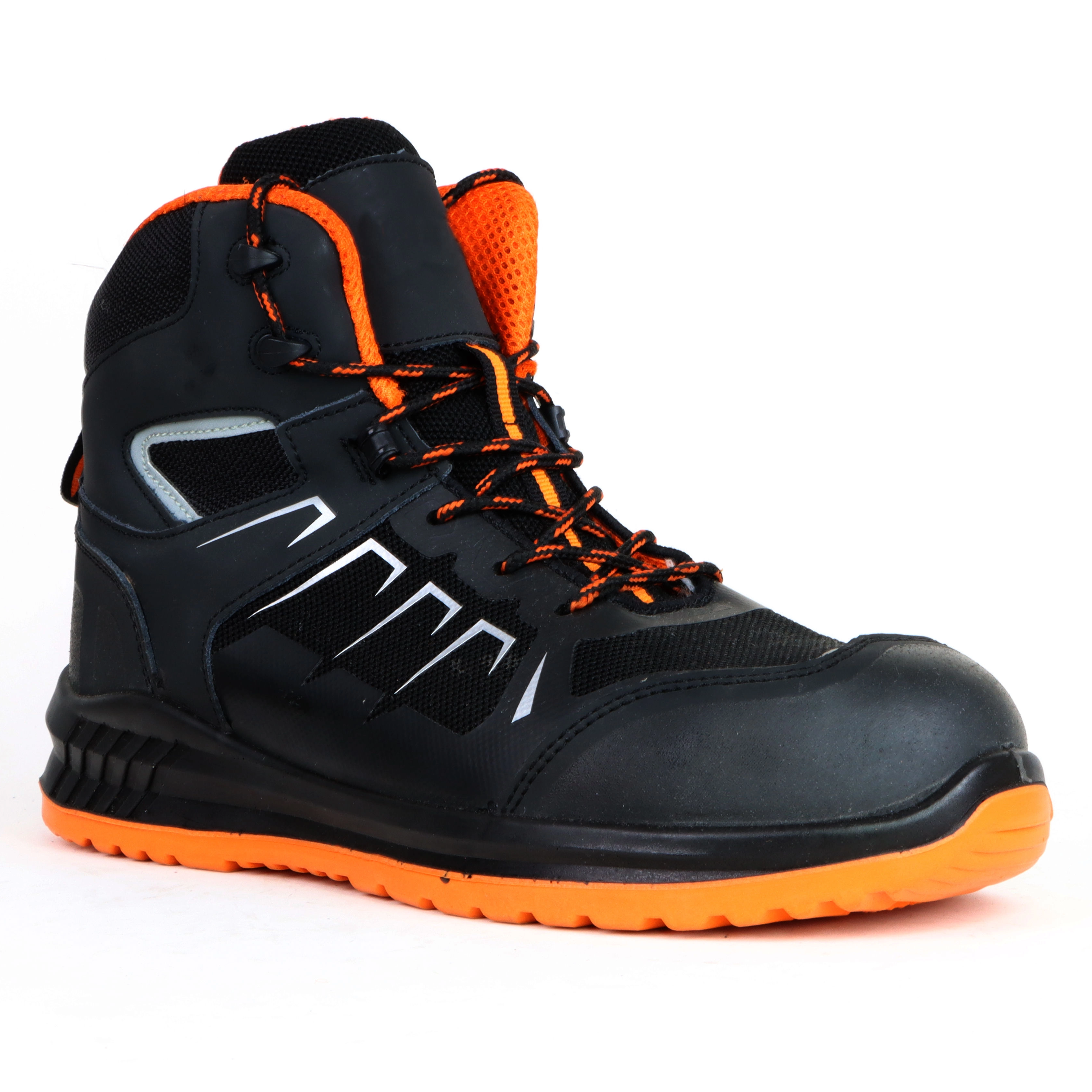 Good Quality Factory Direct Mesh PU Printing Upper Safety Shoes Breathable Light Weight Steel Toe Working Safety Shoes for Men