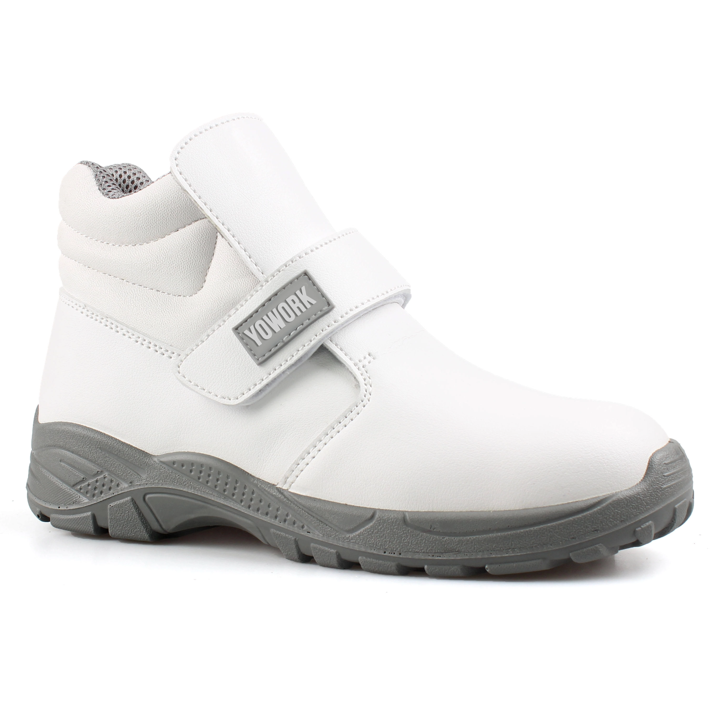 White Micro Fiber Leather Hotel Kitchen Work Restaurant Non-Slip Oil-resistant Work Safety Shoes