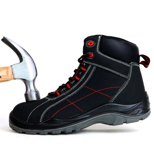 Work Protection Chef Shoes Leather Anti-slip Anti-smashing Sole Waterproof Oil Resistant Safety Shoes for Men