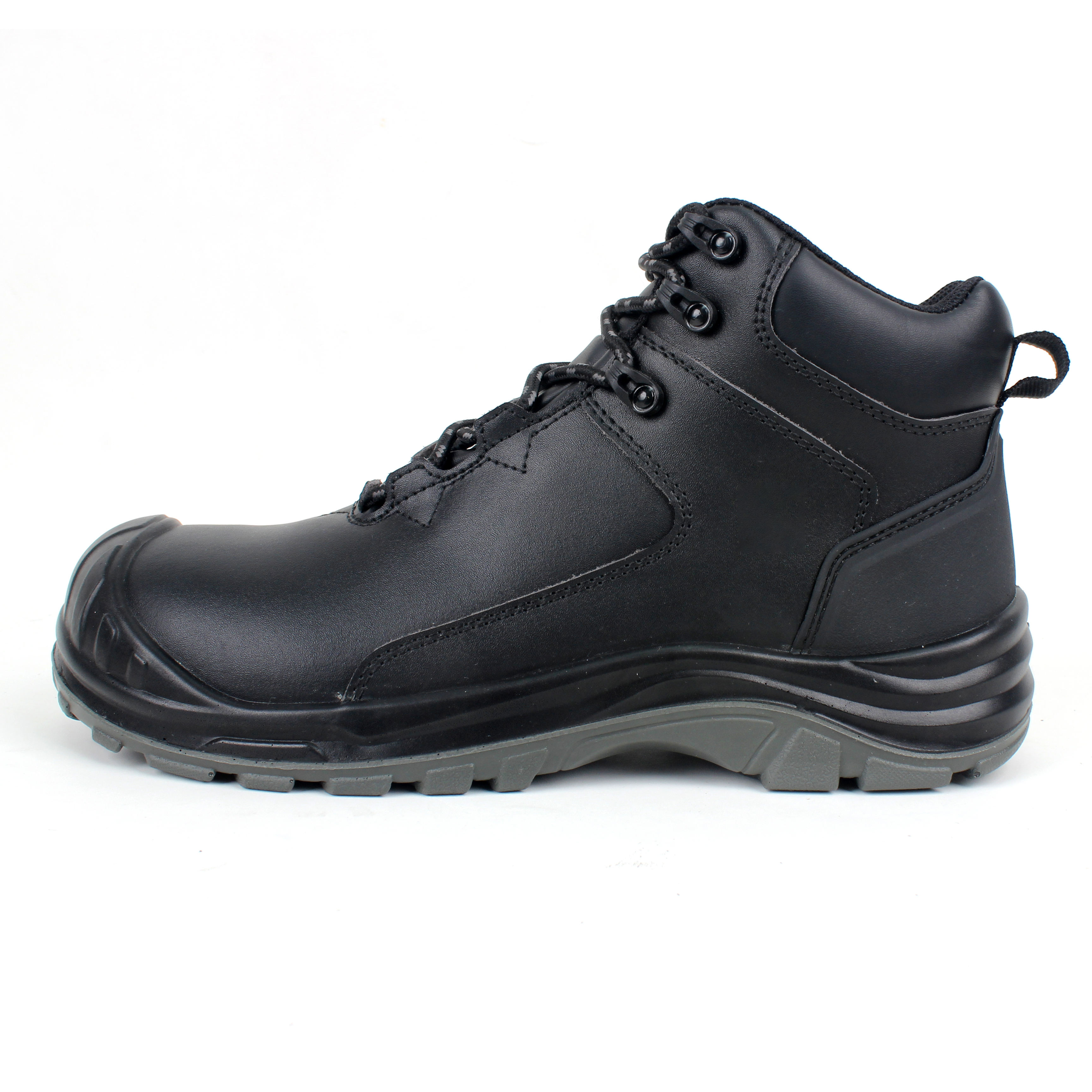 Wholesale Price Waterproof Steel Toe Cap Anti Slip Work Safety Shoes Black Leather Safety Shoes Construction Work Safety Shoes