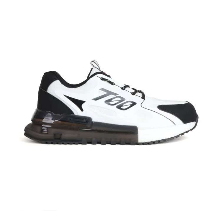 Fashionable Shock-Absorbing Safety Shoes with Steel Toe Air Sports Running Safety Shoes Height Increasing Thick Soled Work Shoes