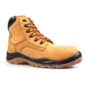 Fashion Waterproof S3 Split Smooth Leather Heavy Duty Safety Boots Industrial Safety Shoes for Unisex