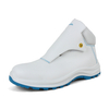 European Standard S2 White Safety Shoes Closed Heel Absorbent Lining ESD Protection