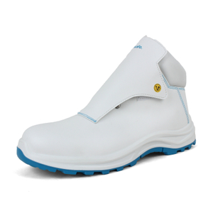 European Standard S2 White Safety Shoes Closed Heel Absorbent Lining ESD Protection