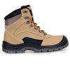 High Quality Fashion Construction Workers Industrial Mining Non-slip Oil Proof Leather Brown Safety Shoes Boots