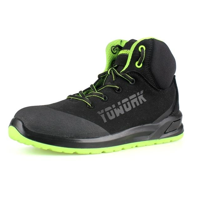 Breathable New Material Microfiber Suede Mid Cut Anti-puncture Safety Shoe for Construction Site with PU Coating Toe