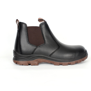 Industrial Hot Selling Smooth Leather Steel Toe Safety Shoes/boots with New PU/pu Sole