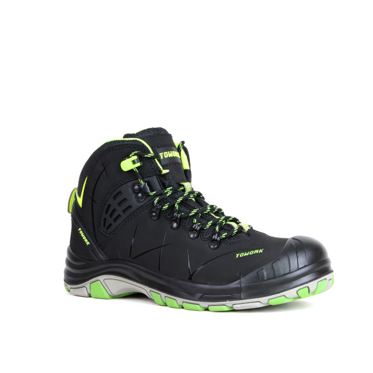 Hot Selling Breathable Working Steel Toe Split Nubuck Leather Safety Shoes for Man