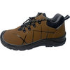 High Quality Brown Patent Leather Steel Toe Safety Shoes Pu Injection Sole Work Safety Shoes Outdoor Construction Safety Shoes