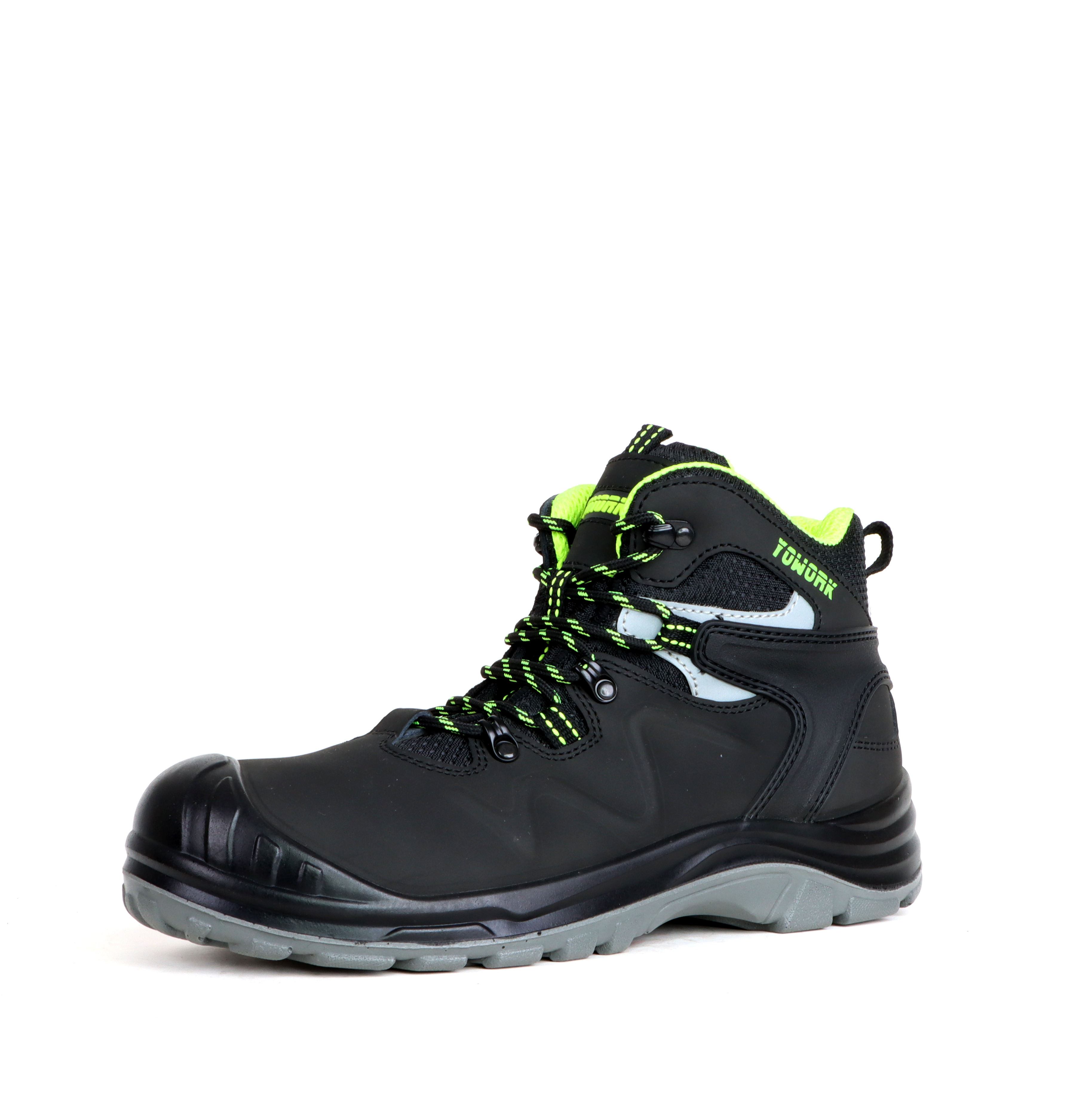 Dual Density PU Sole Construction Work Safety Shoes with Anti Skid Rubber Sole and Steel Toe Safety Boots