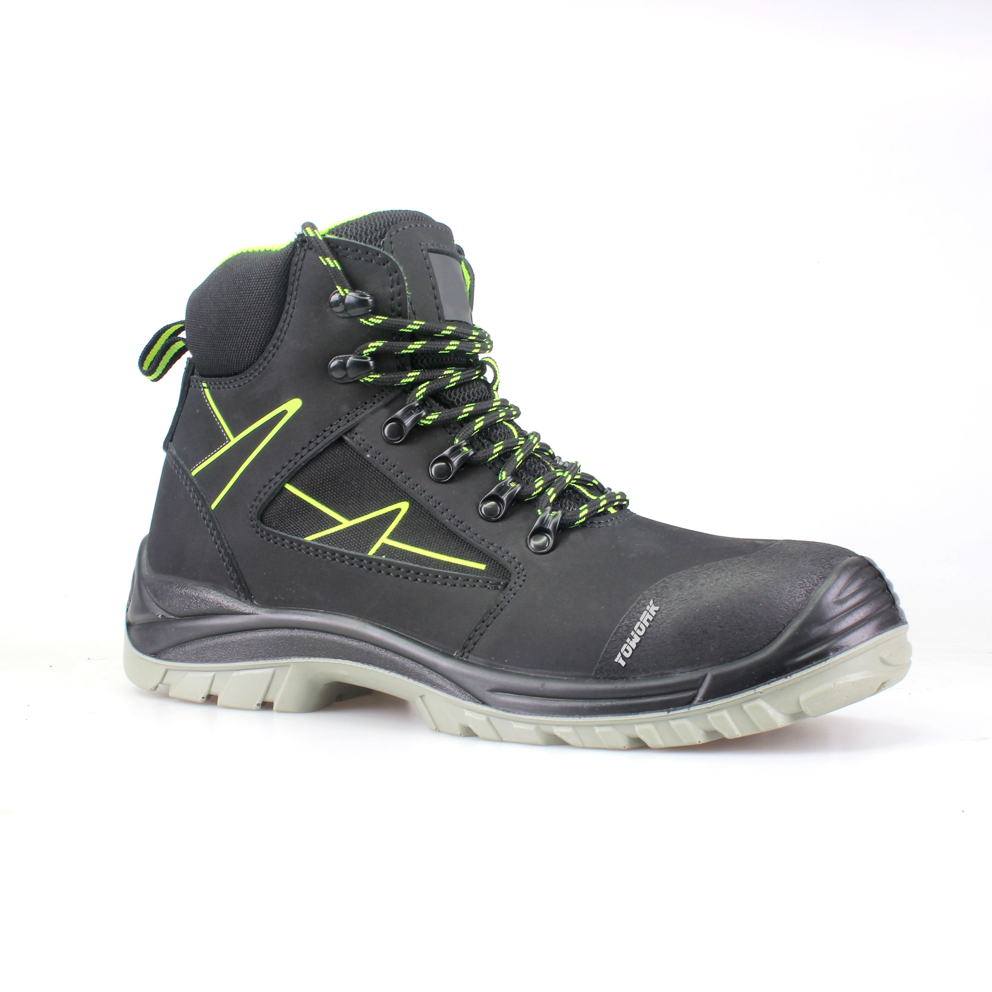 New Attractive Layer Nubuck Leather Safety Boots Stylish Workers Classic High Top Work Boots for Men