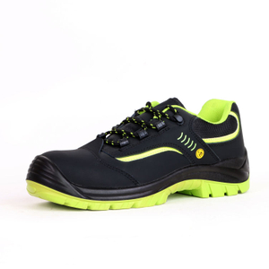 Fashion Black Anti Slip Split Nubuck Leather Safety Shoes with S3 ESD Standard
