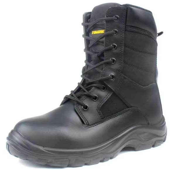 Direct Factory Price Genuine Leather Mesh Harsh Environment Black Hiking Boots Pu Outsole Outdoor Climbing Safety Boot