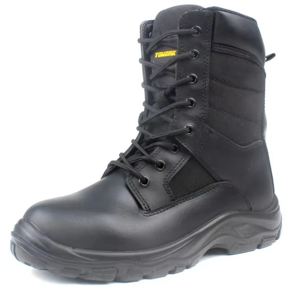 Direct Factory Price Genuine Leather Mesh Harsh Environment Black Hiking Boots Pu Outsole Outdoor Climbing Safety Boot