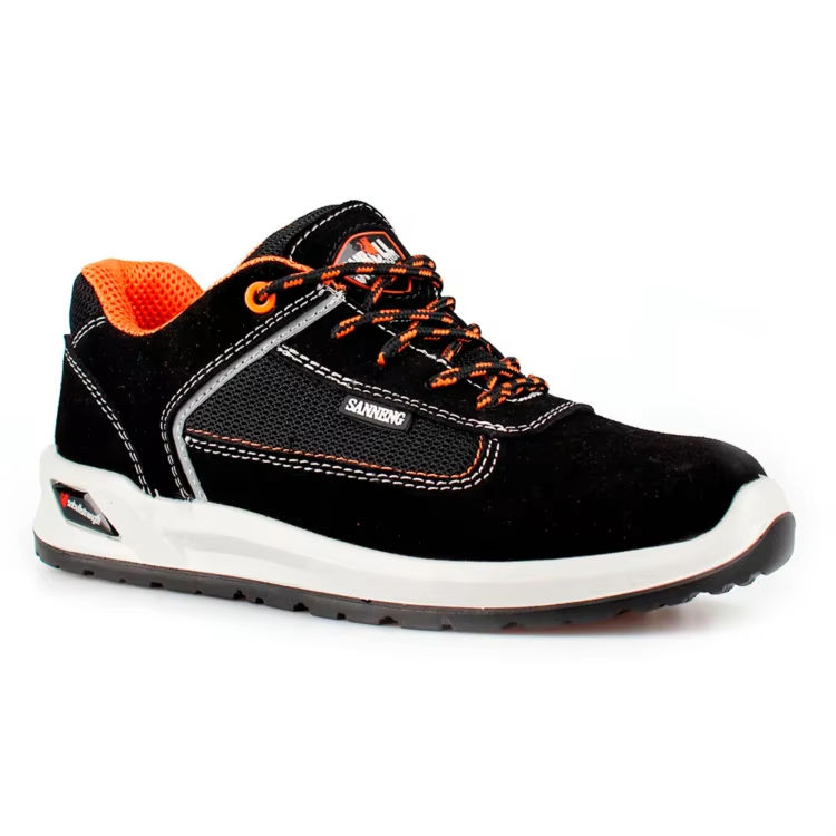 Hot Selling Steel Toe S1p Workers Safety Shoes Cow Suede Leather Mesh Hiking Safety Shoes Wholesale Lightweight Safety Shoes
