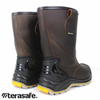Safety shoes for oil & gas industry with fuel-resistant sole and SRA rating