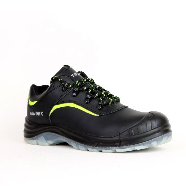 New Anti Static Construction Waterproof PU/TPU Sole Split Smooth Leather Safety Shoes