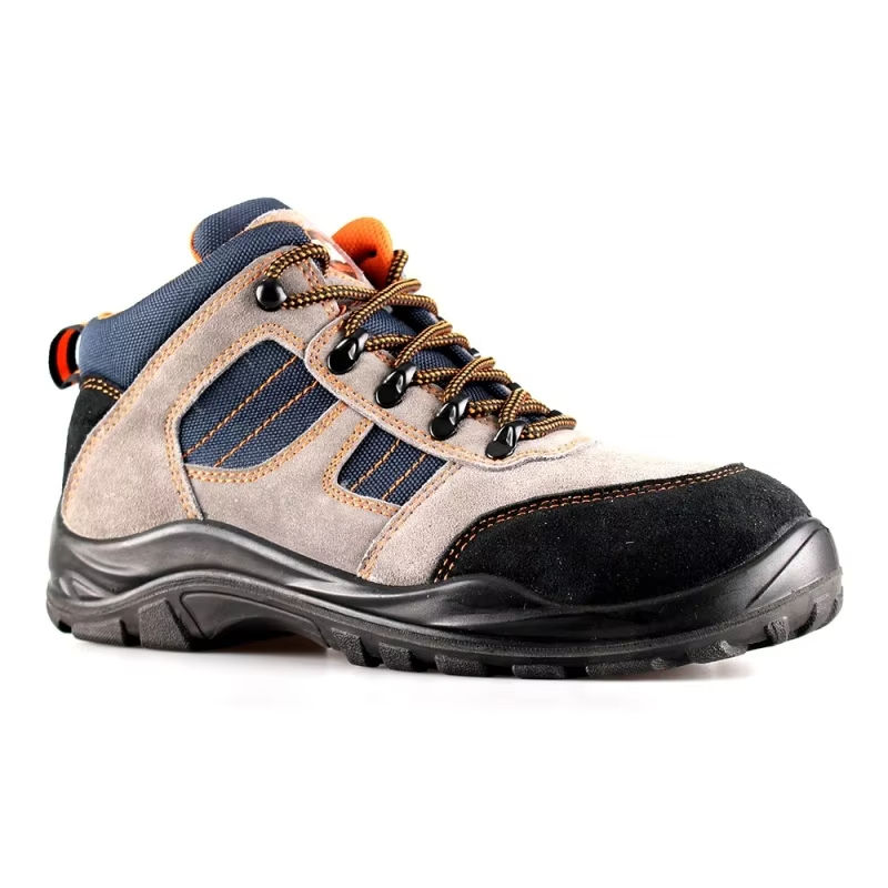 New Oil and Slip Resistance Prevent Puncture Safety Shoes Pu Sole Suede Leather Upper Labor Protection Safety Boots for Man